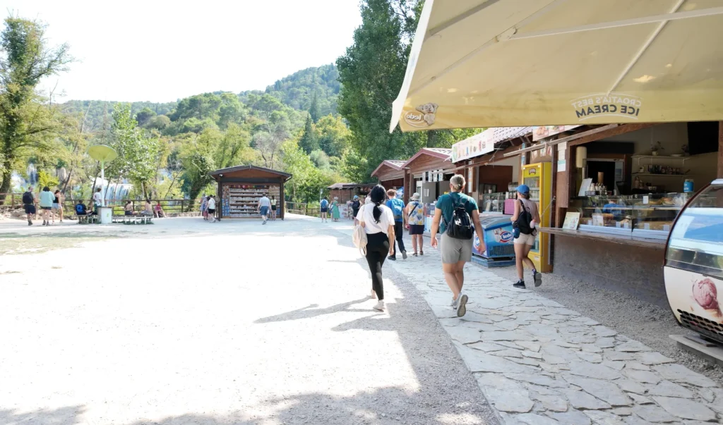 Food stands at Krka National Park